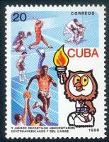 (1986-054) Марка Куба "Талисман фестиваля"    Университетский спортивный фестиваль III Θ
